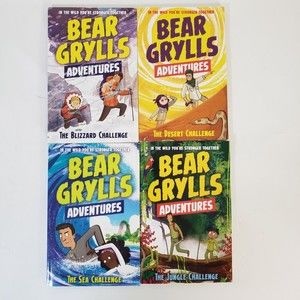 Lot of 4 Bear Grylls Adventures Paperback Children's Blizzard Desert Sea Jungle